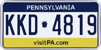 PA license plate KKD4819
