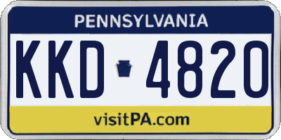 PA license plate KKD4820