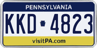 PA license plate KKD4823