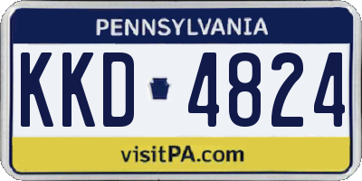 PA license plate KKD4824