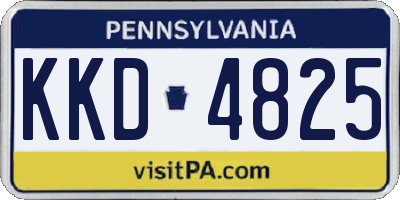 PA license plate KKD4825