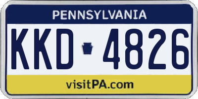 PA license plate KKD4826