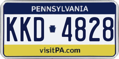 PA license plate KKD4828