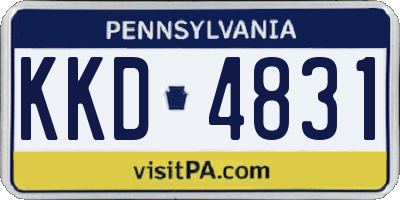 PA license plate KKD4831