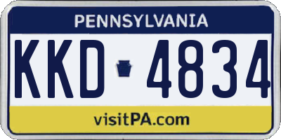 PA license plate KKD4834