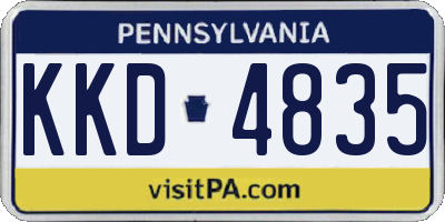 PA license plate KKD4835