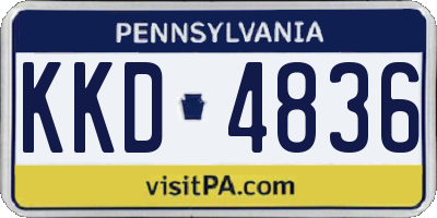 PA license plate KKD4836