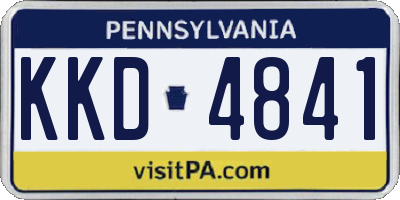 PA license plate KKD4841