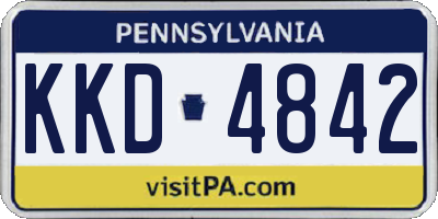 PA license plate KKD4842