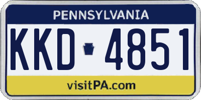 PA license plate KKD4851