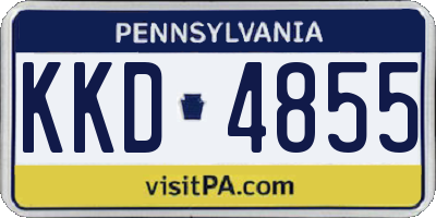PA license plate KKD4855