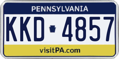 PA license plate KKD4857