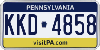 PA license plate KKD4858