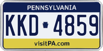PA license plate KKD4859