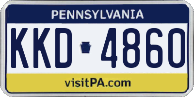 PA license plate KKD4860