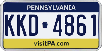 PA license plate KKD4861