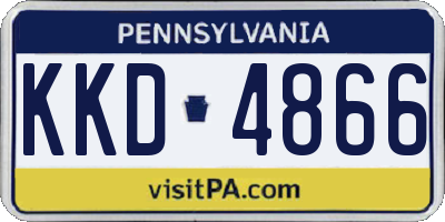 PA license plate KKD4866
