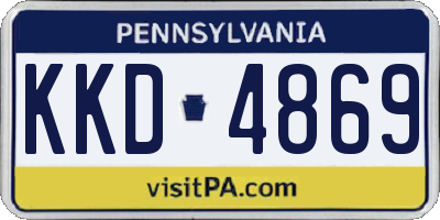 PA license plate KKD4869