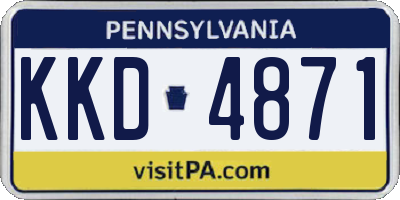 PA license plate KKD4871