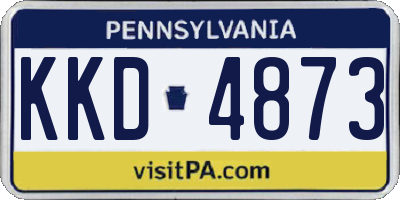 PA license plate KKD4873