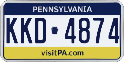 PA license plate KKD4874