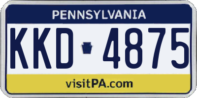 PA license plate KKD4875