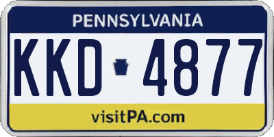 PA license plate KKD4877