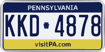 PA license plate KKD4878