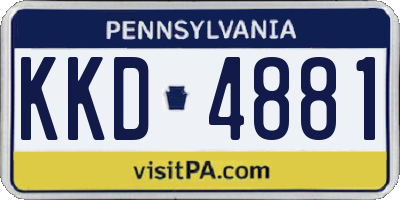 PA license plate KKD4881