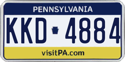 PA license plate KKD4884