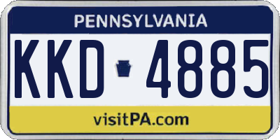 PA license plate KKD4885