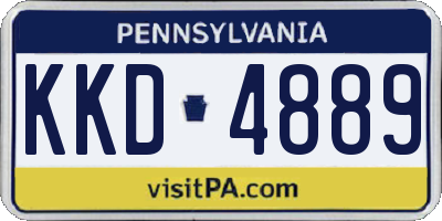 PA license plate KKD4889