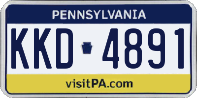 PA license plate KKD4891