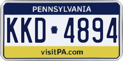 PA license plate KKD4894