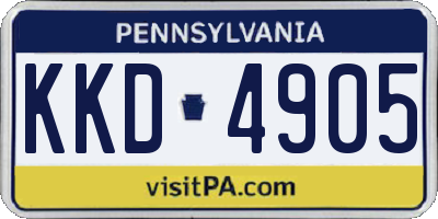 PA license plate KKD4905