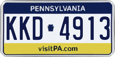PA license plate KKD4913