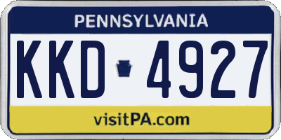 PA license plate KKD4927