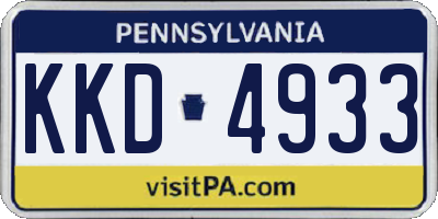 PA license plate KKD4933