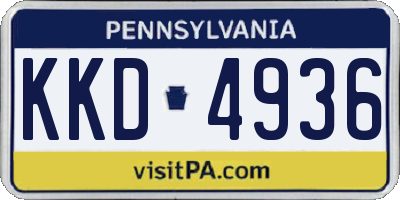 PA license plate KKD4936