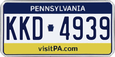 PA license plate KKD4939