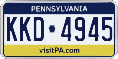 PA license plate KKD4945