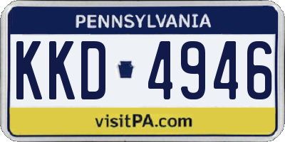 PA license plate KKD4946