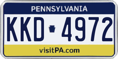 PA license plate KKD4972