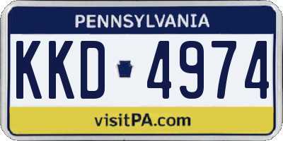 PA license plate KKD4974