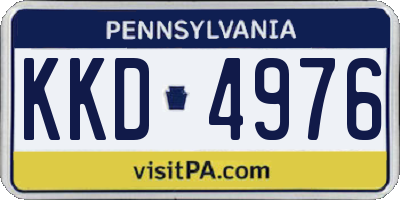 PA license plate KKD4976