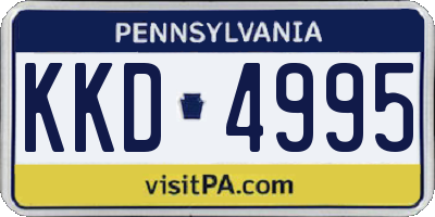 PA license plate KKD4995