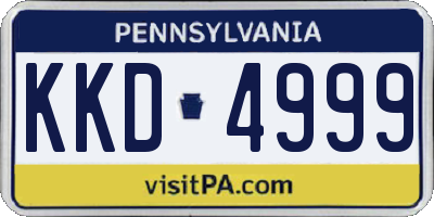 PA license plate KKD4999