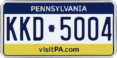 PA license plate KKD5004