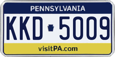 PA license plate KKD5009