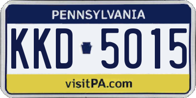 PA license plate KKD5015